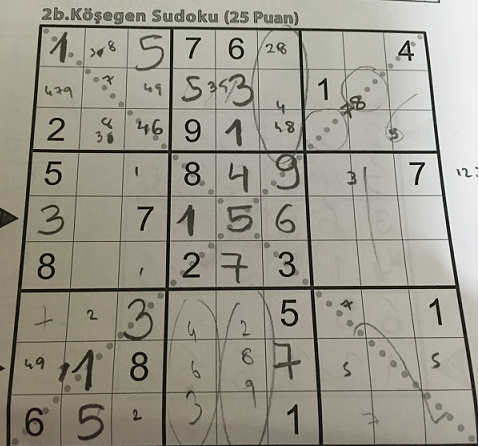 Köşegen Sudoku